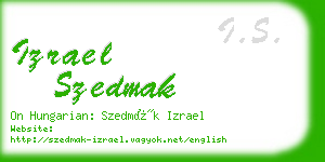 izrael szedmak business card
